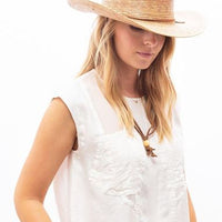Rodeo Cowboy Palm Straw Hat