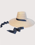 Iris Wide Brim Straw Ribbon Hat Light