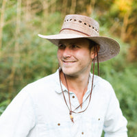 Outback Lattice Gambler Palm Straw Hat