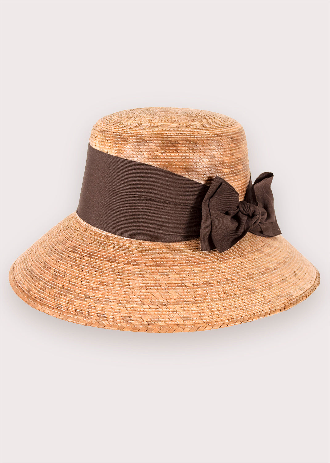 Copy STRAW HAT WITH BOW Tall Crown Medium Brim Leghorn Straw Hat - Peter Beaton main image 4