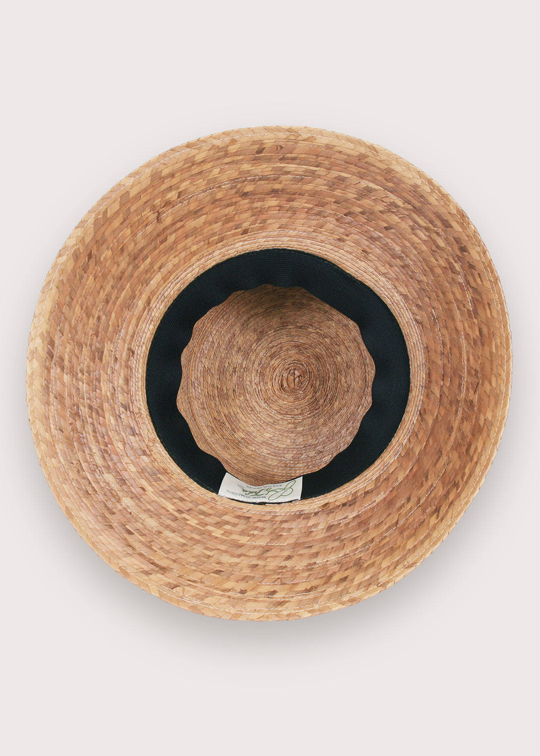 Somerset Straw Hat Brown Bow | Handwoven Palm Hat | Tula Hats display picture 1