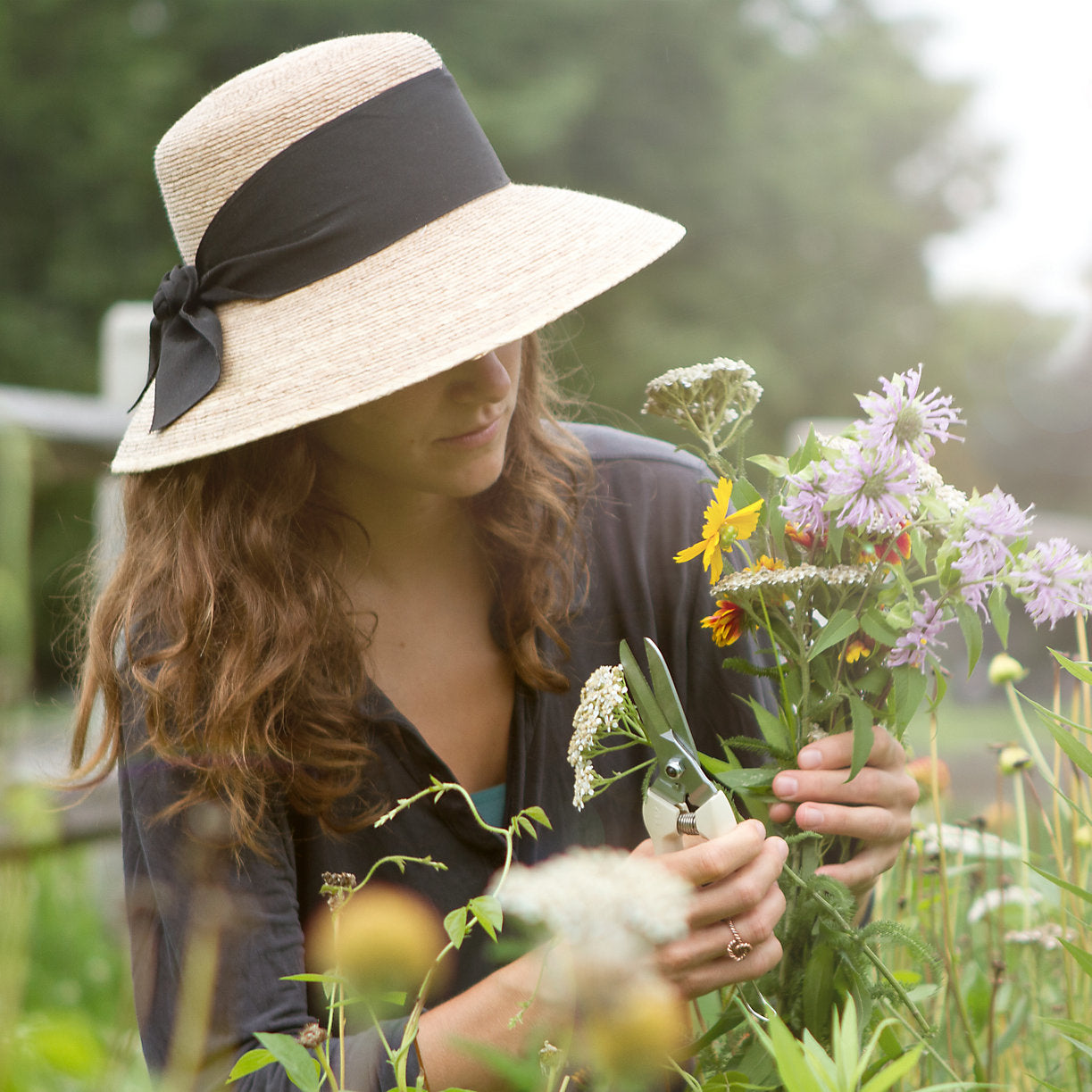 Somerset Black Bow Straw Hat