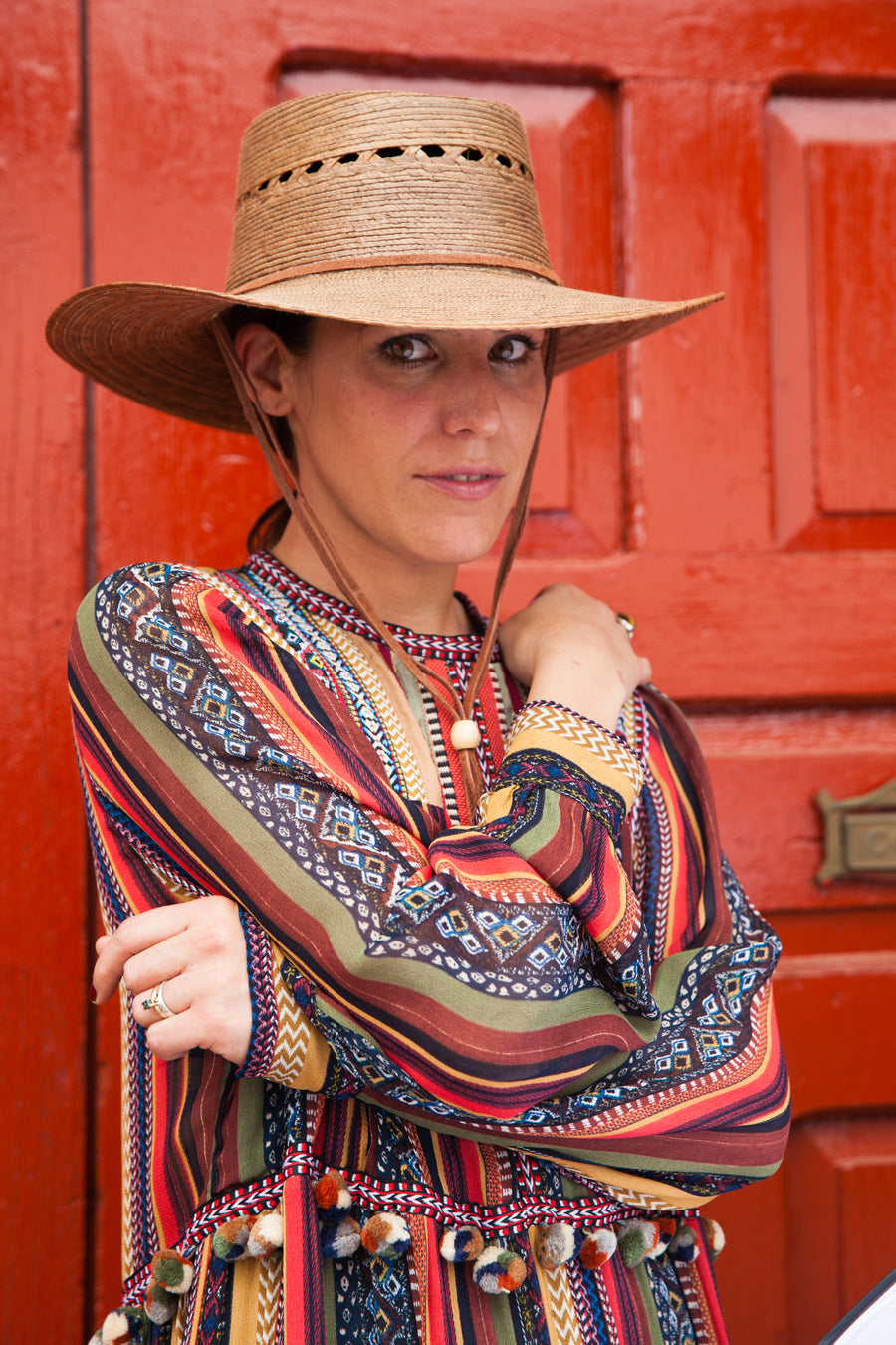 Outback Lattice Gambler Palm Straw Hat