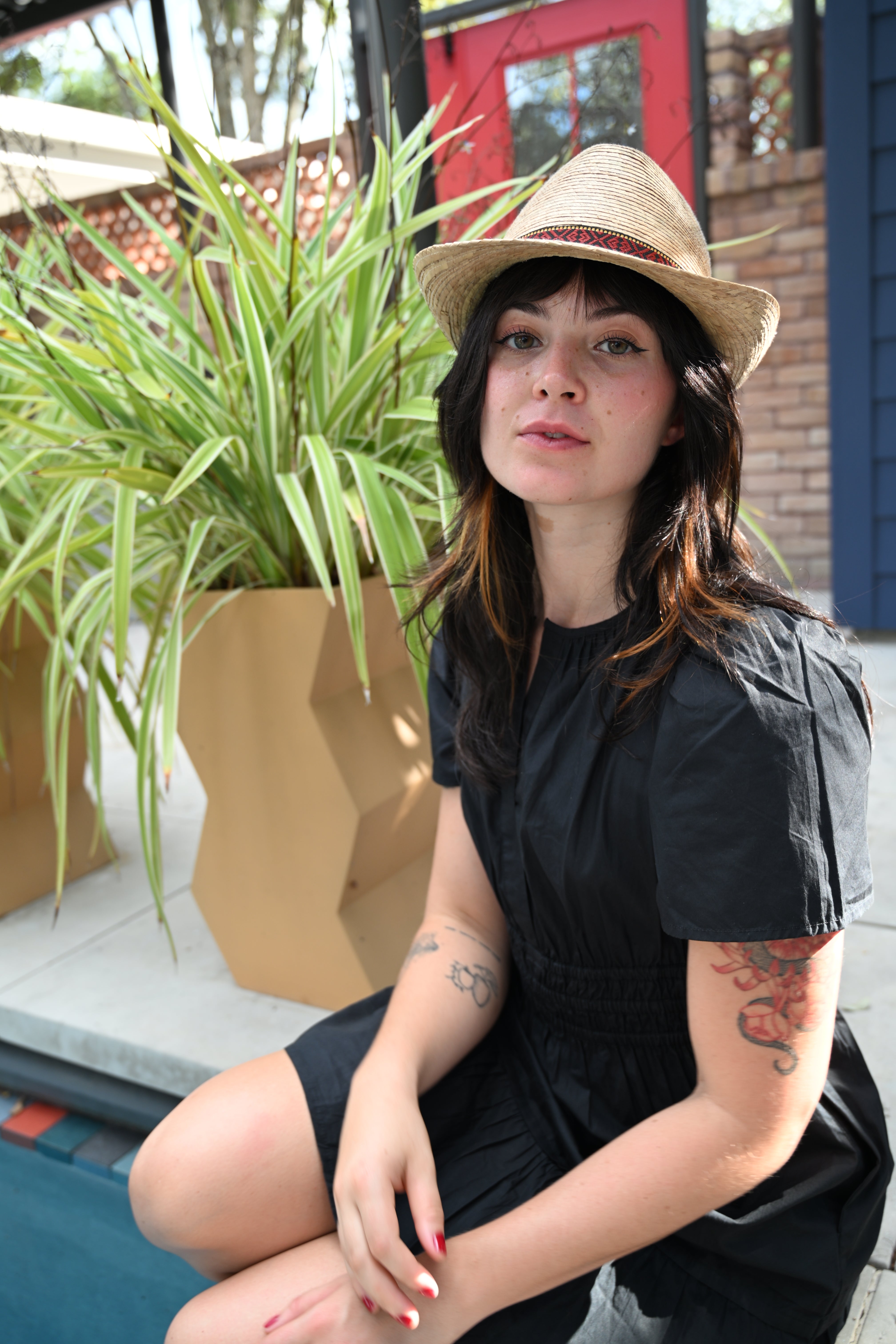 Fedora Straw Hat Tan | Handwoven Palm Hat | Tula Hats
