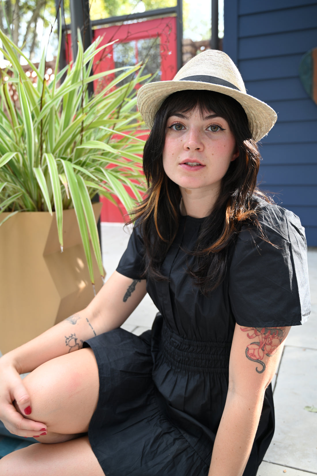 Fedora Straw Hat Light