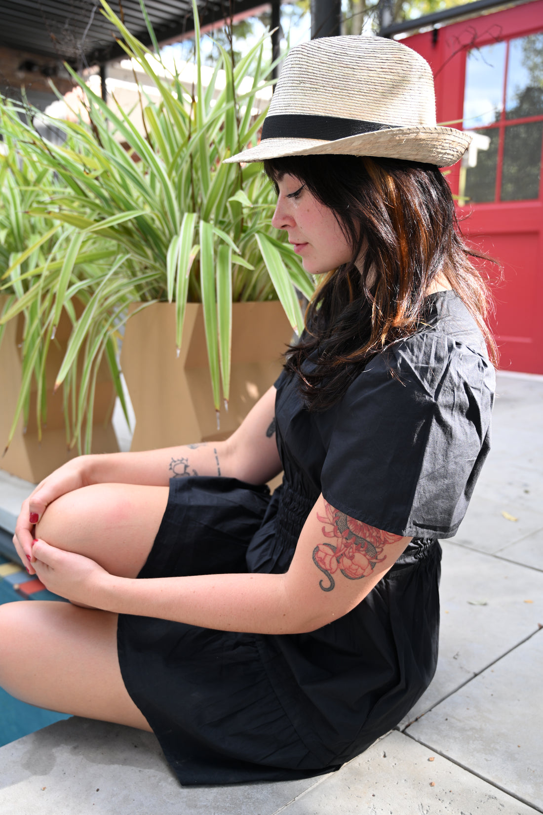 Fedora Straw Hat Light