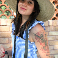 Iris Wide Brim Straw Ribbon Hat Light