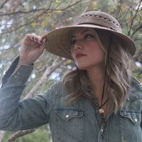 Laurel Lattice Extra Large Straw Hat