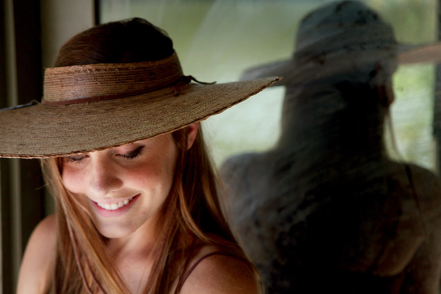 Open Crown Straw Hat