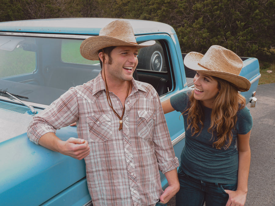 Rodeo Cowboy Palm Straw Hat