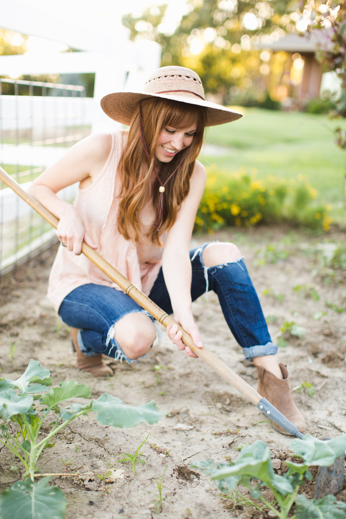 Ranch Lattice Straw Hat