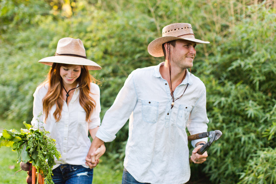 Outback Lattice Gambler Palm Straw Hat