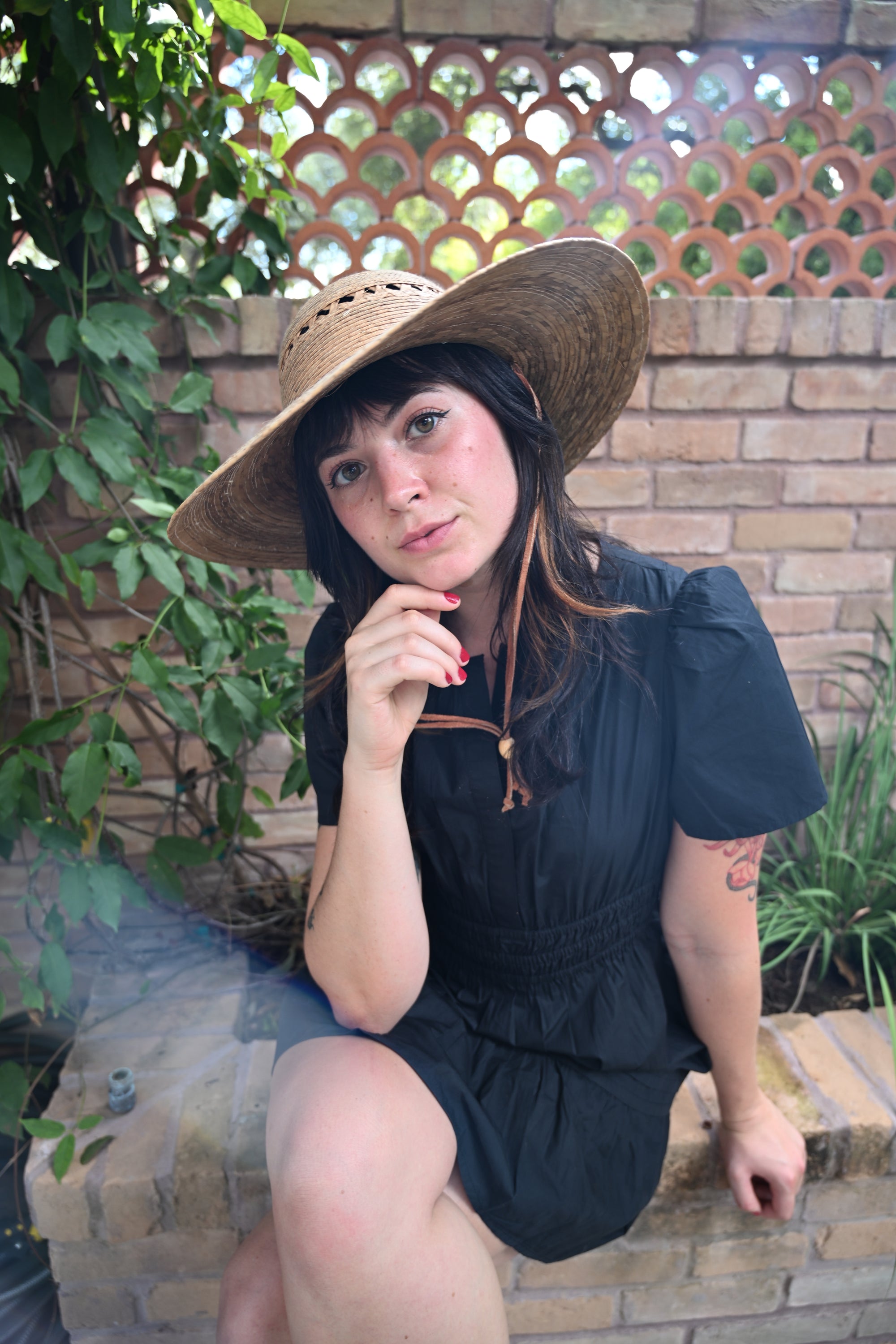 Ranch Lattice Straw Hat