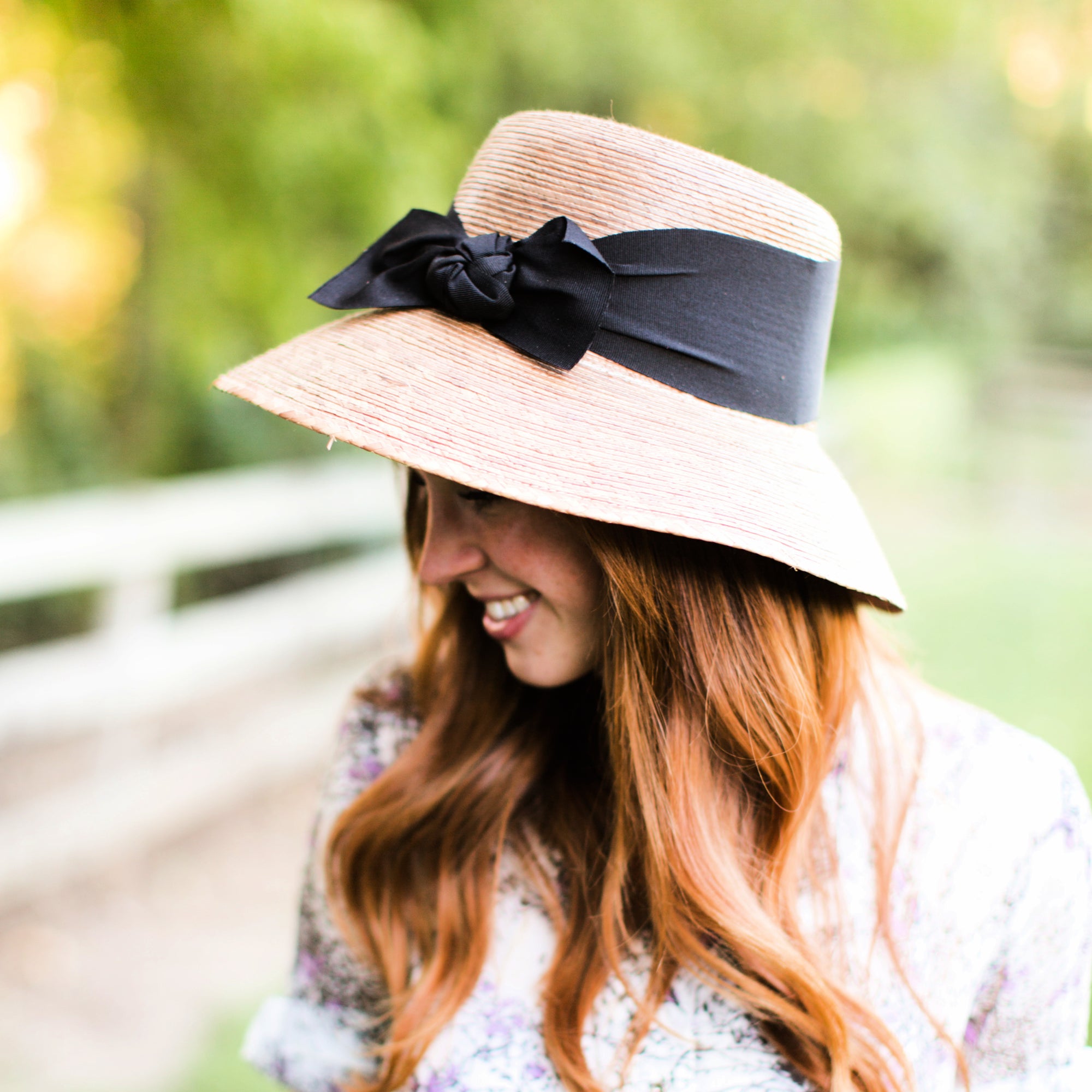 Somerset Black Bow Straw Hat