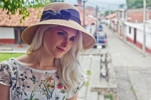 Somerset Black Bow Straw Hat