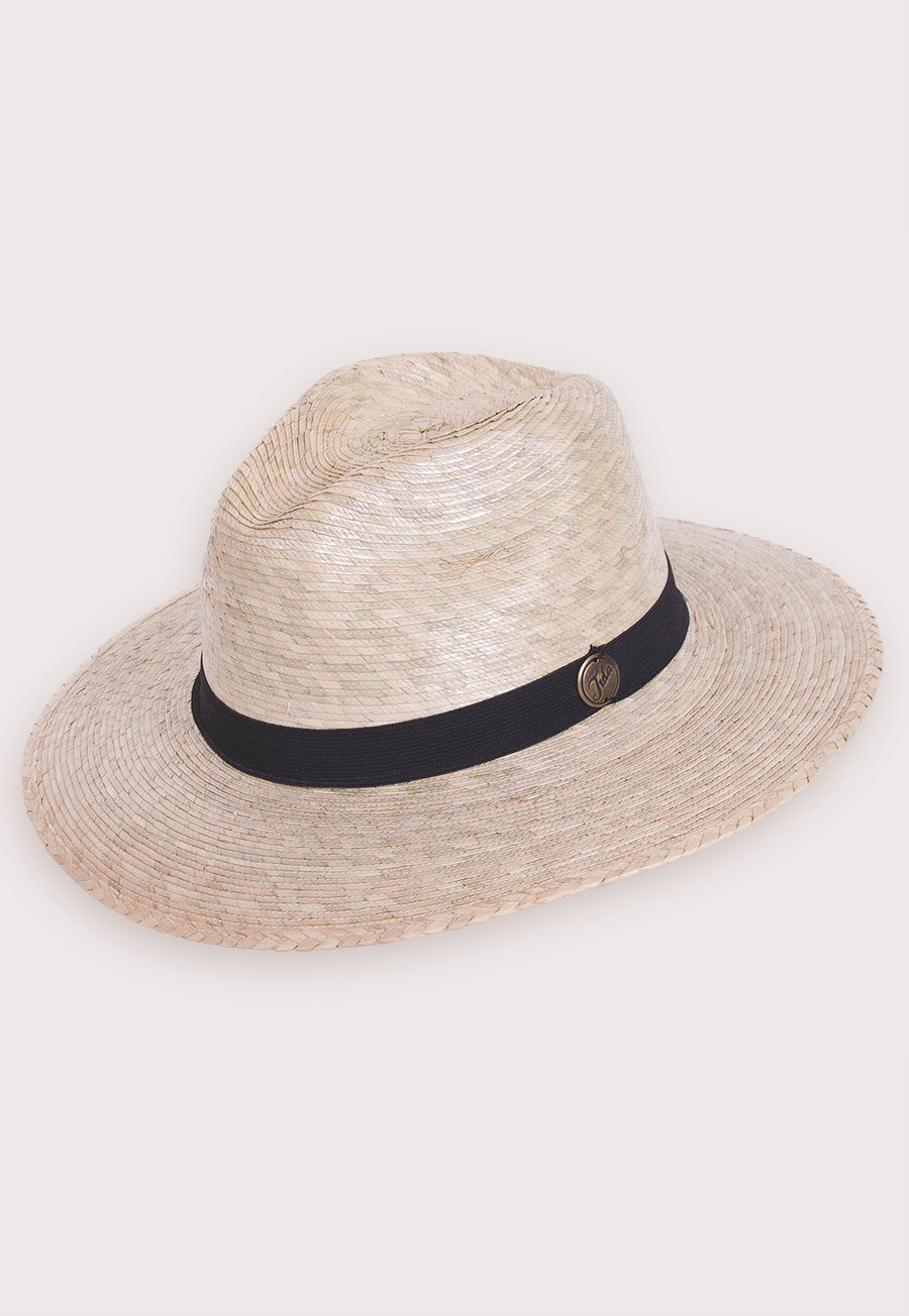 White & Black Basic Woven Fedora Hat Hats Size Large/XL