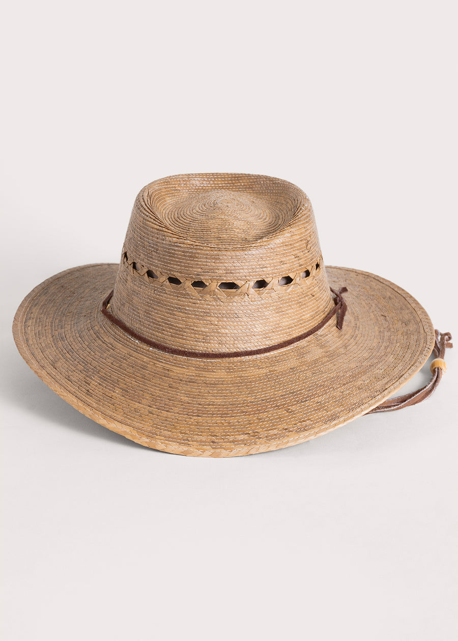 Outback Lattice Gambler Palm Straw Hat