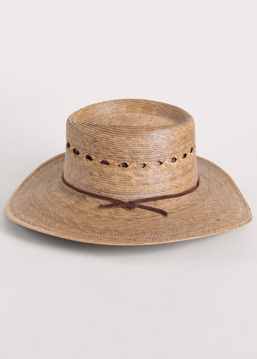 Outback Lattice Gambler Palm Straw Hat